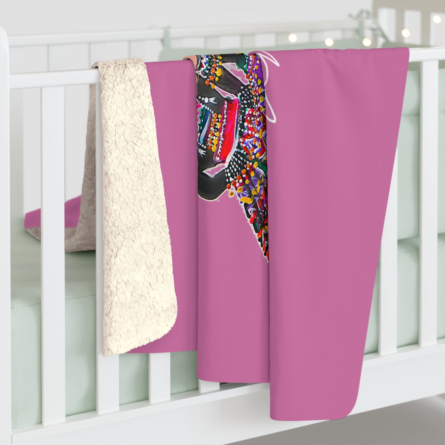 Vivncaus_01 Sherpa Fleece Blanket-Pink