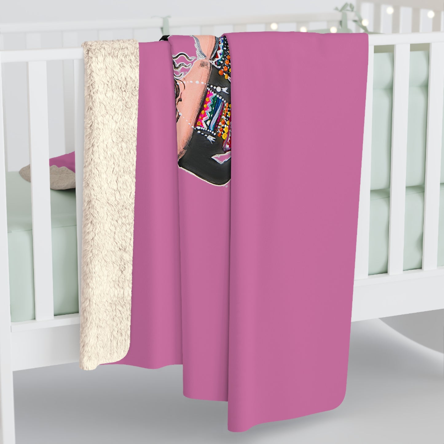Vivncaus_01 Sherpa Fleece Blanket-Pink