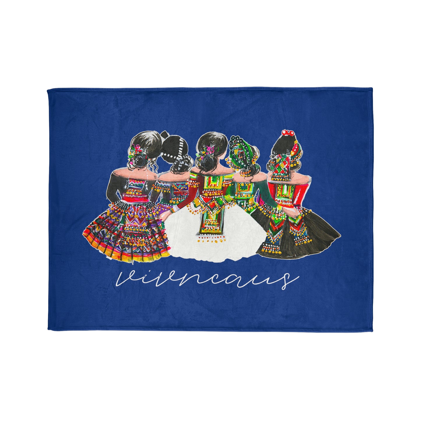 Vivncaus_01 Soft Polyester Blanket-Blue