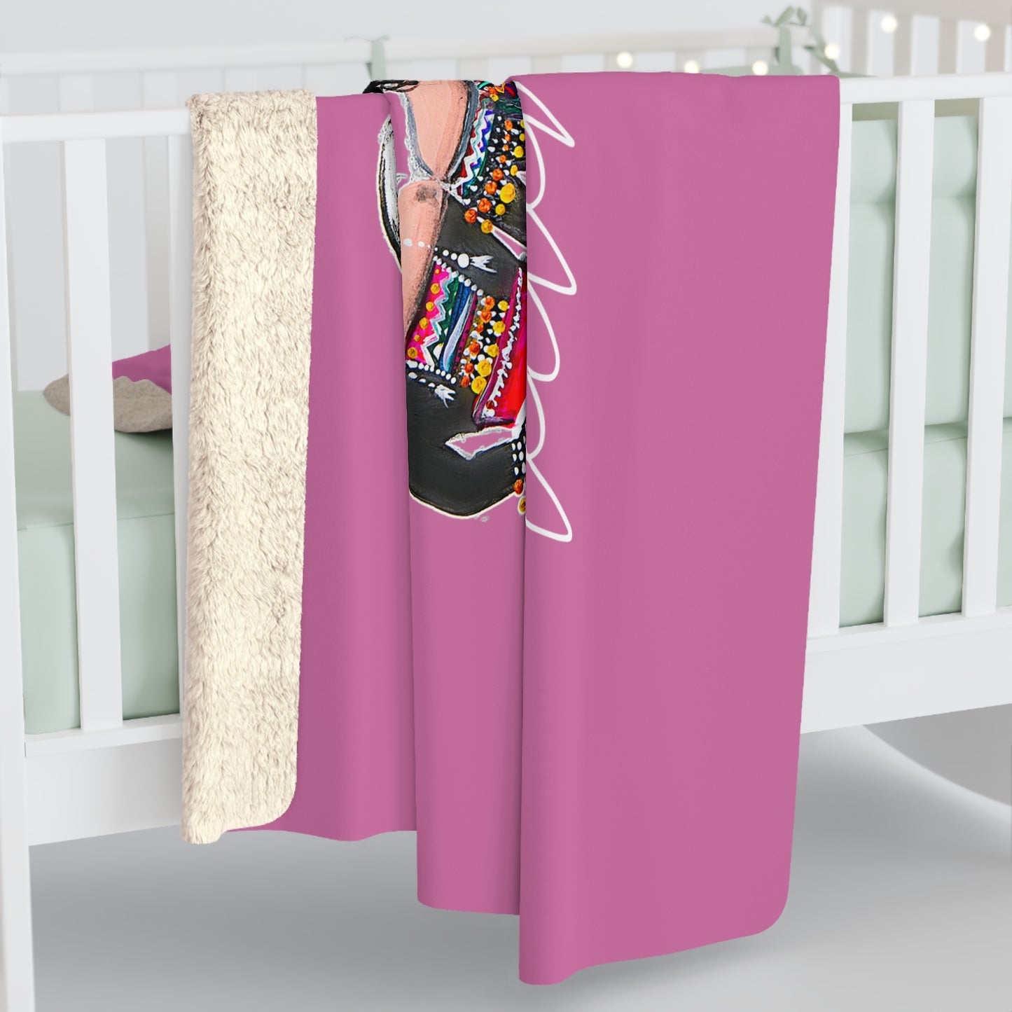 Vivncaus_01 Sherpa Fleece Blanket-Pink