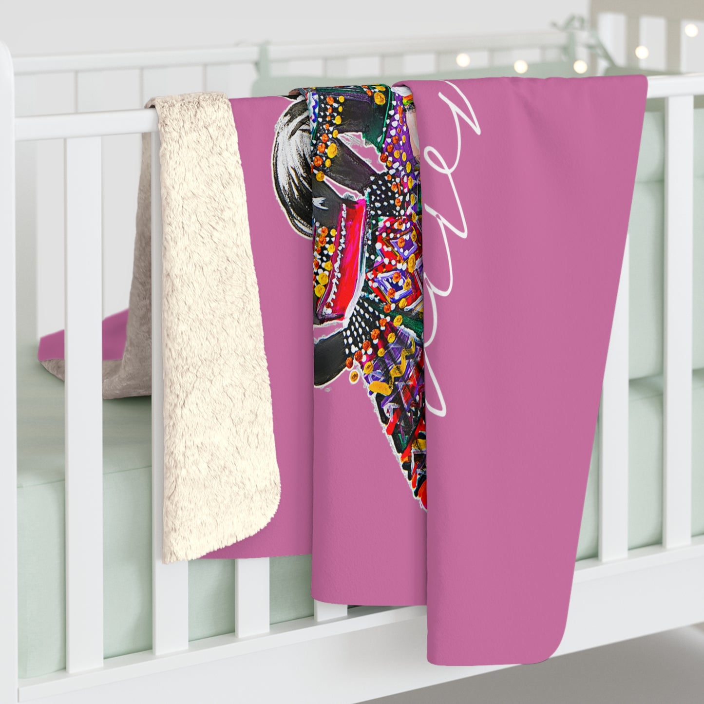 Vivncaus_01 Sherpa Fleece Blanket-Pink